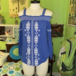 Chico’s embroidered shirt